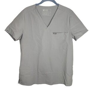 Figs Catarina one pocket scrub top Vneck Short sleeve Women’s size medium gray